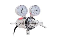 Регулятор баллонный с нагревом AMFLO R198CG-2M-36 (CO2)  36V 190W никелированная латунь  с 2-мя манометрами, давление на входе до 150 бар. PRV. произв 14м3/час / Regulator R198CG-2M-36