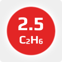 Этан (С2H6) 2.5 (99,5%) хладагент марка R-170 в баллоне 5л (1,4кг) соединение W21,8x1/14'' LH (DIN 1)