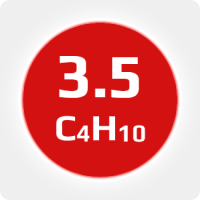 Изобутан (i-C4H10) 3.5 (99,95%) в баллоне 2л (1 кг) соединение W21,8х1/14'' LH (DIN 1)